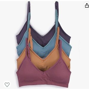 4 Pack of Small/Medium V-Neck Sports Bras